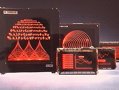 Différents modèles de panneaux à plasma monochromes